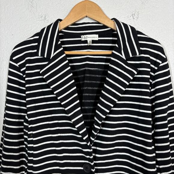 Neiman Marcus Knit Stripe Blazer Jacket Casual Career - XL - Picture 3 of 6
